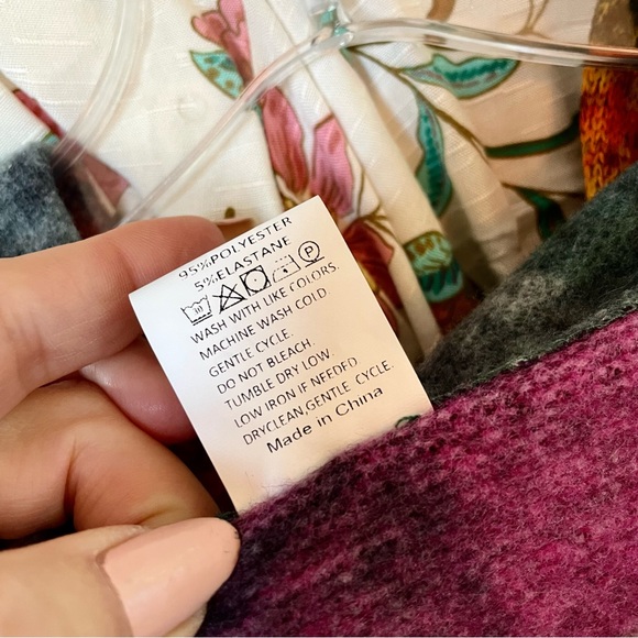 Color-Block Plaid, Hooded, Open Front, Cardigan Style Outerwear Sweater Jacket M - Picture 6 of 6